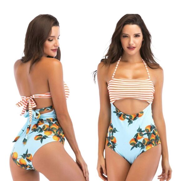 Cupshe Orange Turned Red Swimsuit, size Large - Picture 3 of 12